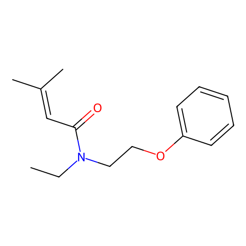 N-Ethyl-3-methyl-N-(2-phenoxyethyl)-crotonamide structure