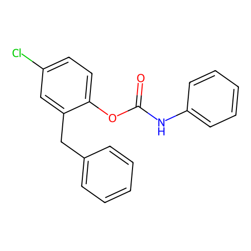 2-Benzyl-4-chlorophenyl phenylcarbamate structure