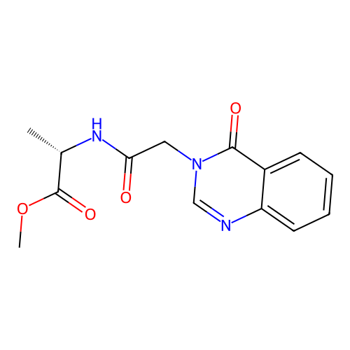 methyl N-[(4-oxoquinazolin-3(4H)-yl)acetyl]-L-alaninate structure