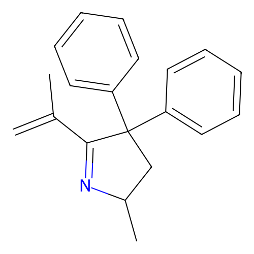 2H-Pyrrole, 3,4-dihydro-2-methyl-5-(1-methylethenyl)-4,4-diphenyl- structure