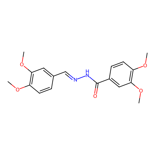 N-[(3,4-dimethoxyphenyl)methylideneamino]-3,4-dimethoxybenzamide structure