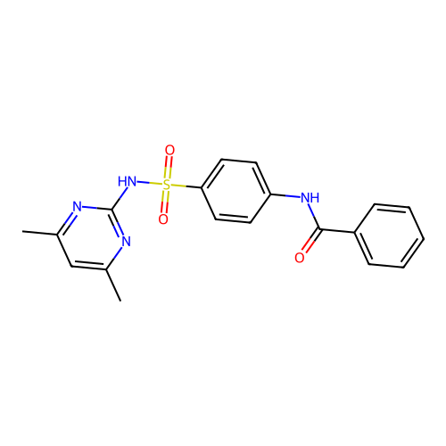 N-{4-[(4,6-dimethylpyrimidin-2-yl)sulfamoyl]phenyl}benzamide structure