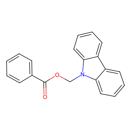 9H-carbazol-9-ylmethyl benzoate structure