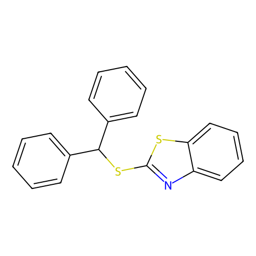 2-[(Diphenylmethyl)sulfanyl]-1,3-benzothiazole structure