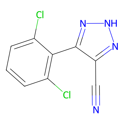 4-(2,6-dichlorophenyl)-1H-1,2,3-triazole-5-carbonitrile structure