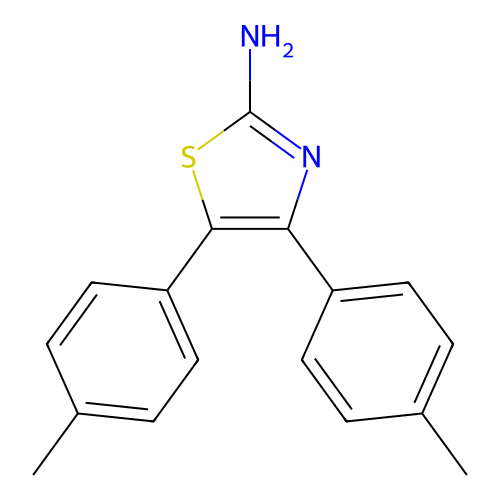4,5-Di-p-tolyl-thiazol-2-ylamine structure