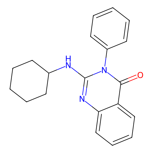 2-(Cyclohexylamino)-3-phenylquinazolin-4-one structure