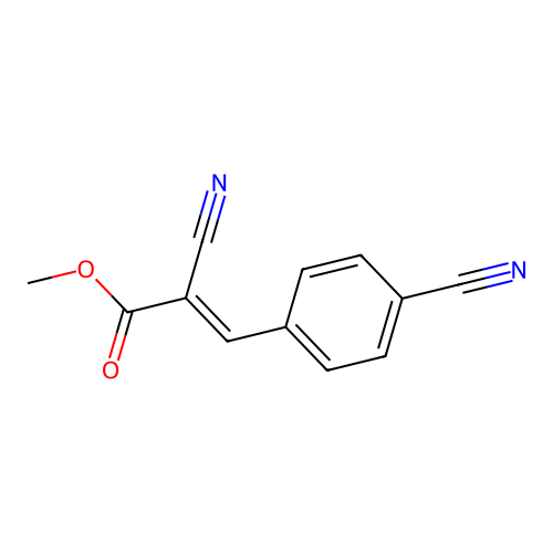 methyl (E)-2-cyano-3-(4-cyanophenyl)prop-2-enoate structure