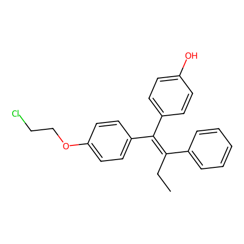 4-[1-[4-(2-Chloroethoxy)phenyl]-2-phenylbut-1-enyl]phenol structure