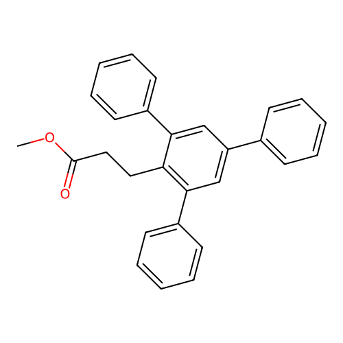 Methyl 3-(2,4,6-triphenylphenyl)propanoate structure