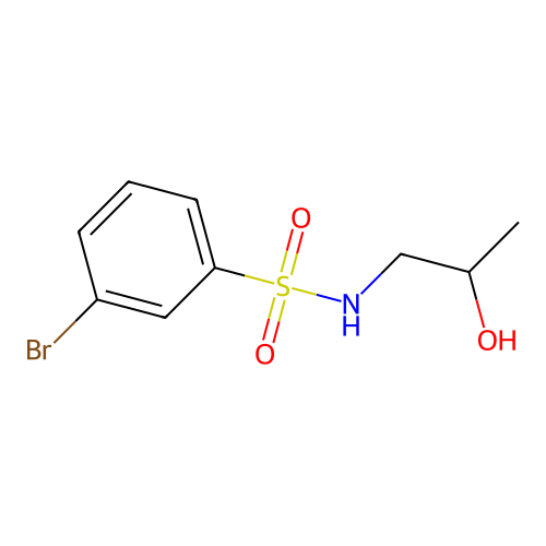 3-bromo-N-(2-hydroxypropyl)benzenesulfonamide structure