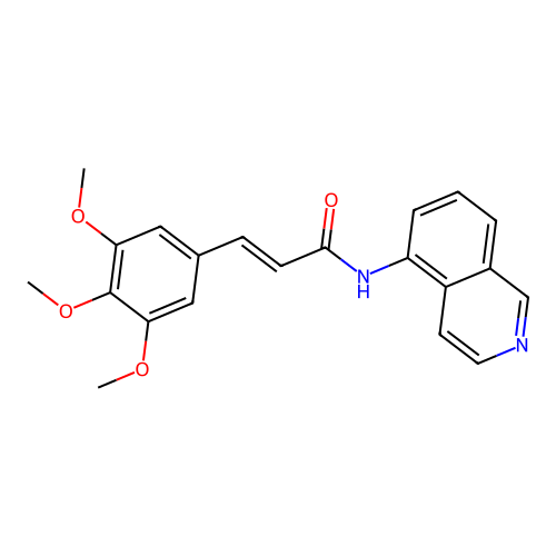 (2E)-N-(isoquinolin-5-yl)-3-(3,4,5-trimethoxyphenyl)prop-2-enamide structure