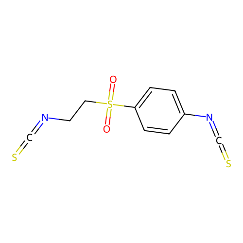 1-Isothiocyanato-4-((2-isothiocyanatoethyl)sulfonyl)benzene structure