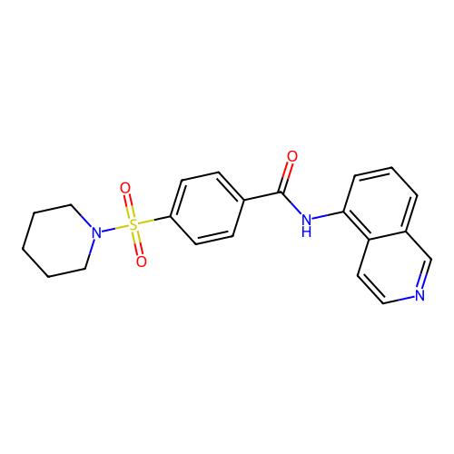 N-(isoquinolin-5-yl)-4-(piperidin-1-ylsulfonyl)benzamide structure