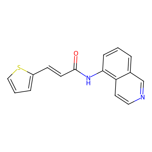 (2E)-N-(isoquinolin-5-yl)-3-(thiophen-2-yl)prop-2-enamide structure