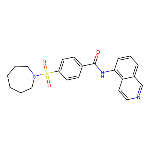 4-(azepan-1-ylsulfonyl)-N-(isoquinolin-5-yl)benzamide structure