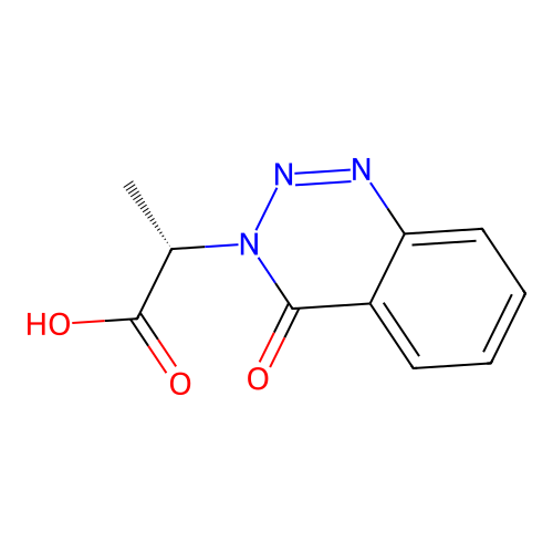 (2S)-2-(4-oxo-1,2,3-benzotriazin-3-yl)propanoic acid structure