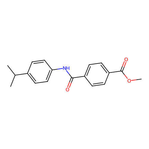 Benzoic acid, 4-[[[4-(1-methylethyl)phenyl]amino]carbonyl]-, methyl ester structure