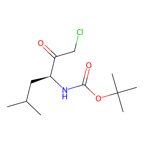 Boc-leu-chloromethylketone structure