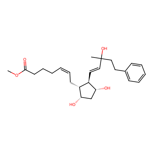 15-Methyl-17-phenyl-18,19,20-trinorprostaglandin F2alpha methyl ester structure