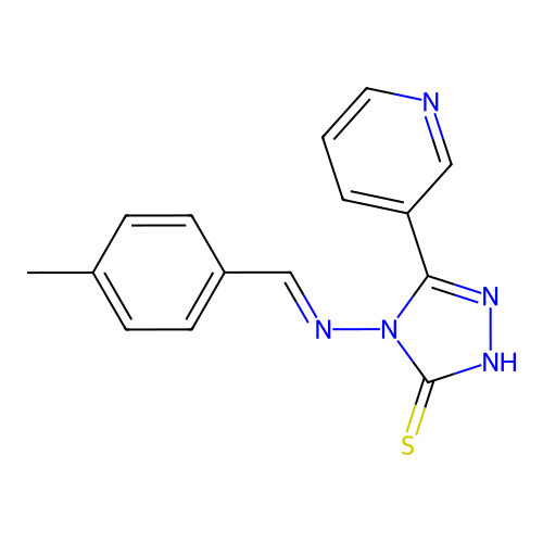 4-((4-Methylbenzylidene)amino)-5-(3-pyridinyl)-4H-1,2,4-triazole-3-thiol structure
