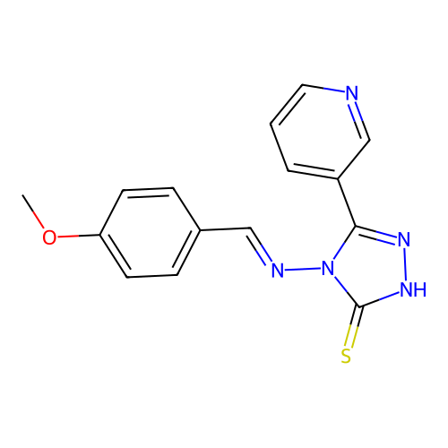 4-((4-Methoxybenzylidene)amino)-5-(3-pyridinyl)-4H-1,2,4-triazole-3-thiol structure