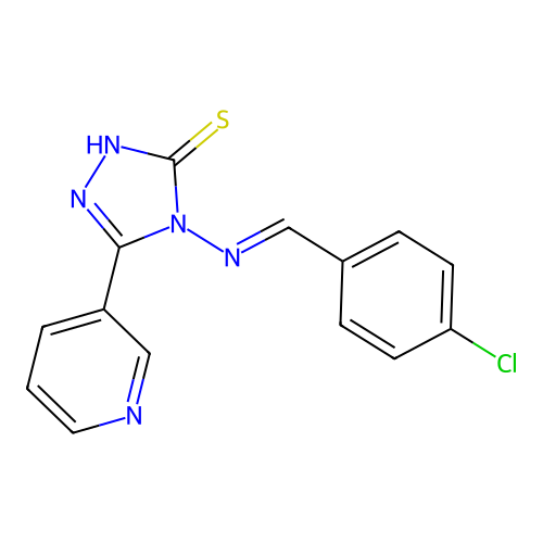 4-((4-Chlorobenzylidene)amino)-5-(3-pyridinyl)-4H-1,2,4-triazole-3-thiol structure