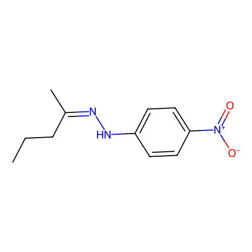 4-nitro-N-(pentan-2-ylideneamino)aniline structure