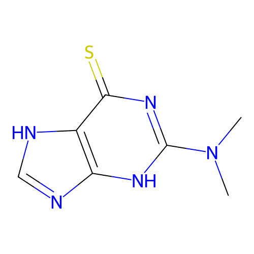 2-(Dimethylamino)-3,7-dihydropurine-6-thione structure