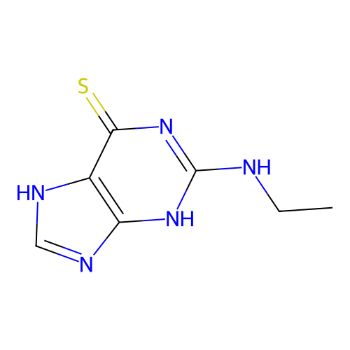 2-(Ethylamino)-3,7-dihydropurine-6-thione structure