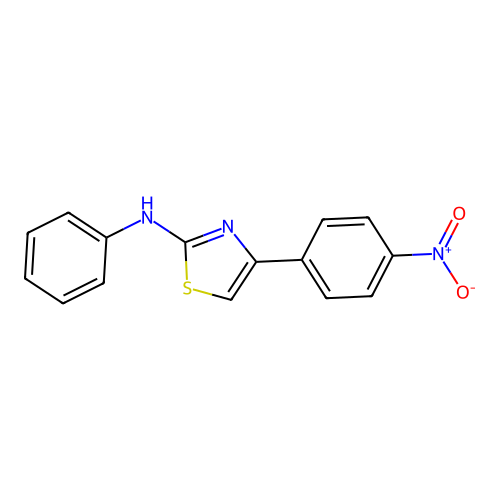 4-(4-nitrophenyl)-N-phenyl-1,3-thiazol-2-amine structure