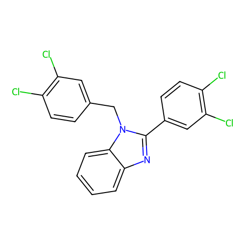 1-(3,4-dichlorobenzyl)-2-(3,4-dichlorophenyl)-1H-benzimidazole structure
