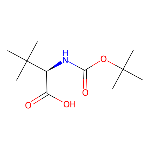 (2R)-2-{[(tert-butoxy)carbonyl]amino}-3,3-dimethylbutanoic acid structure