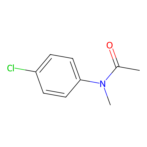 N-(4-chlorophenyl)-N-methylacetamide structure