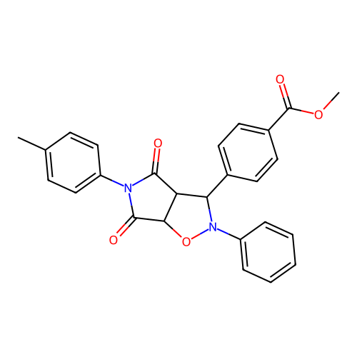 methyl 4-(4,6-dioxo-2-phenyl-5-(p-tolyl)hexahydro-2H-pyrrolo[3,4-d]isoxazol-3-yl)benzoate structure