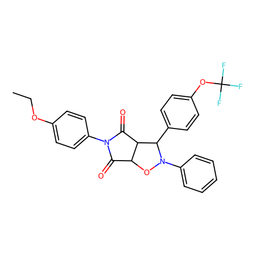 5-(4-ethoxyphenyl)-2-phenyl-3-(4-(trifluoromethoxy)phenyl)dihydro-2H-pyrrolo[3,4-d]isoxazole-4,6(5H,6aH)-dione structure