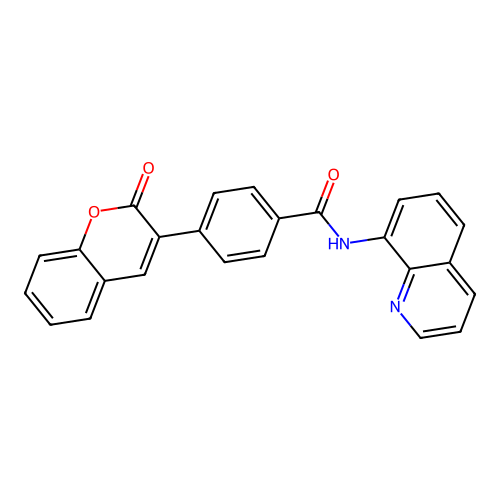 4-(2-oxo-2H-chromen-3-yl)-N-(quinolin-8-yl)benzamide structure