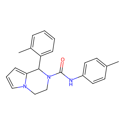 1-(2-methylphenyl)-N-(4-methylphenyl)-3,4-dihydro-1H-pyrrolo[1,2-a]pyrazine-2-carboxamide structure