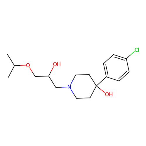 4-(4-Chlorophenyl)-1-(2-hydroxy-3-isopropoxypropyl)piperidin-4-OL structure