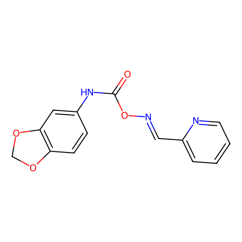 2-Pyridinecarboxaldehyde, O-((1,3-benzodioxol-5-yl)carbamoyl)oxime structure