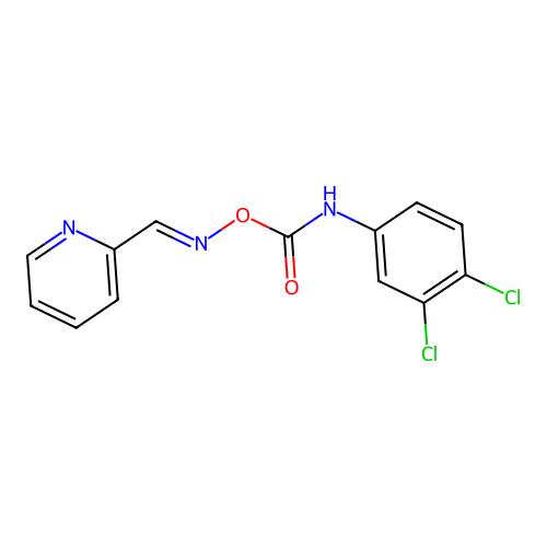 2-Pyridinecarboxaldehyde, O-((3,4-dichlorophenyl)carbamoyl)oxime structure
