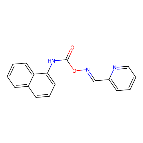 2-Pyridinecarboxaldehyde, O-(1-naphthylcarbamoyl)oxime structure