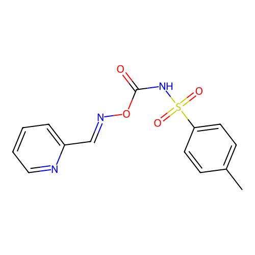 2-Pyridinecarboxaldehyde, O-((p-tolylsulfonyl)carbamoyl)oxime structure