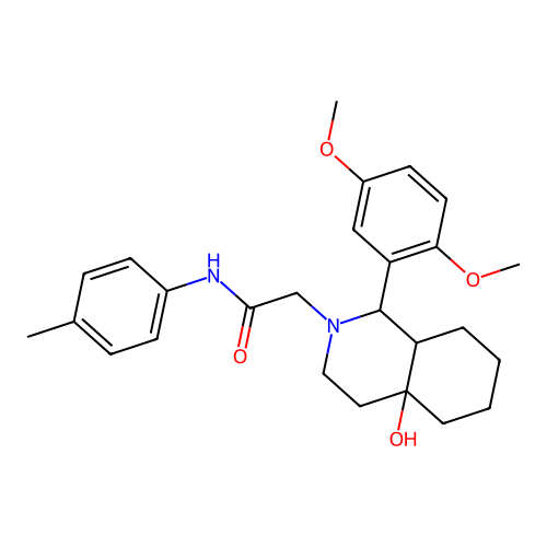 2-(1-(2,5-dimethoxyphenyl)-4a-hydroxyoctahydroisoquinolin-2(1H)-yl)-N-(p-tolyl)acetamide structure