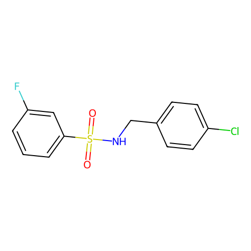 N-[(4-chlorophenyl)methyl]-3-fluorobenzenesulfonamide structure