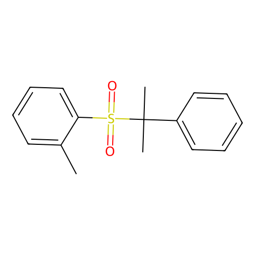 1-Methyl-2-[(1-methyl-1-phenylethyl)sulfonyl]benzene structure