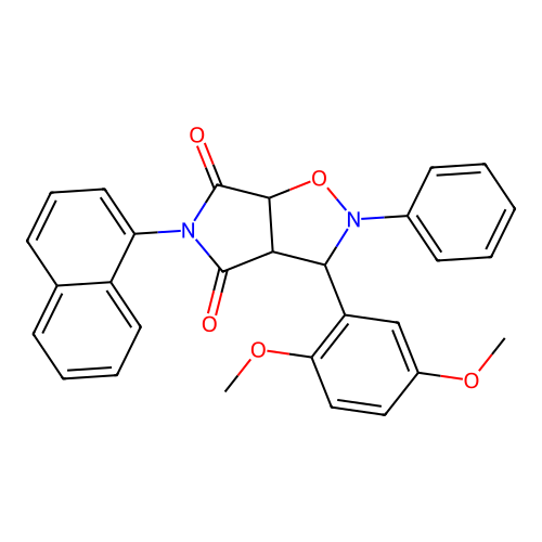 3-(2,5-dimethoxyphenyl)-5-(naphthalen-1-yl)-2-phenyldihydro-2H-pyrrolo[3,4-d][1,2]oxazole-4,6(3H,5H)-dione structure