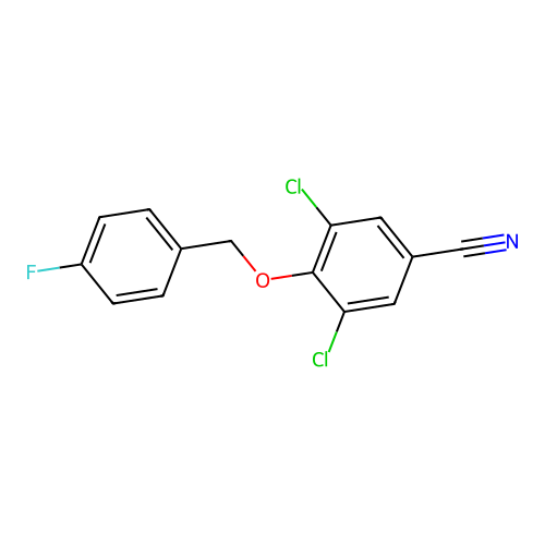 3,5-Dichloro-4-[(4-fluorobenzyl)oxy]benzonitrile structure