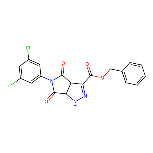 benzyl 5-(3,5-dichlorophenyl)-4,6-dioxo-1,3a,4,5,6,6a-hexahydropyrrolo[3,4-c]pyrazole-3-carboxylate structure