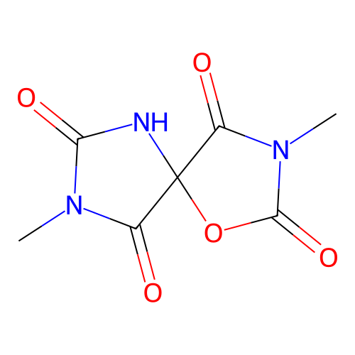 3,8-Dimethyl-1-oxa-3,6,8-triazaspiro[4.4]nonane-2,4,7,9-tetrone structure